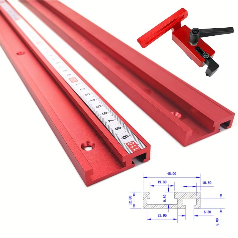 Router Table Insert - 1 unidad de riel de aluminio