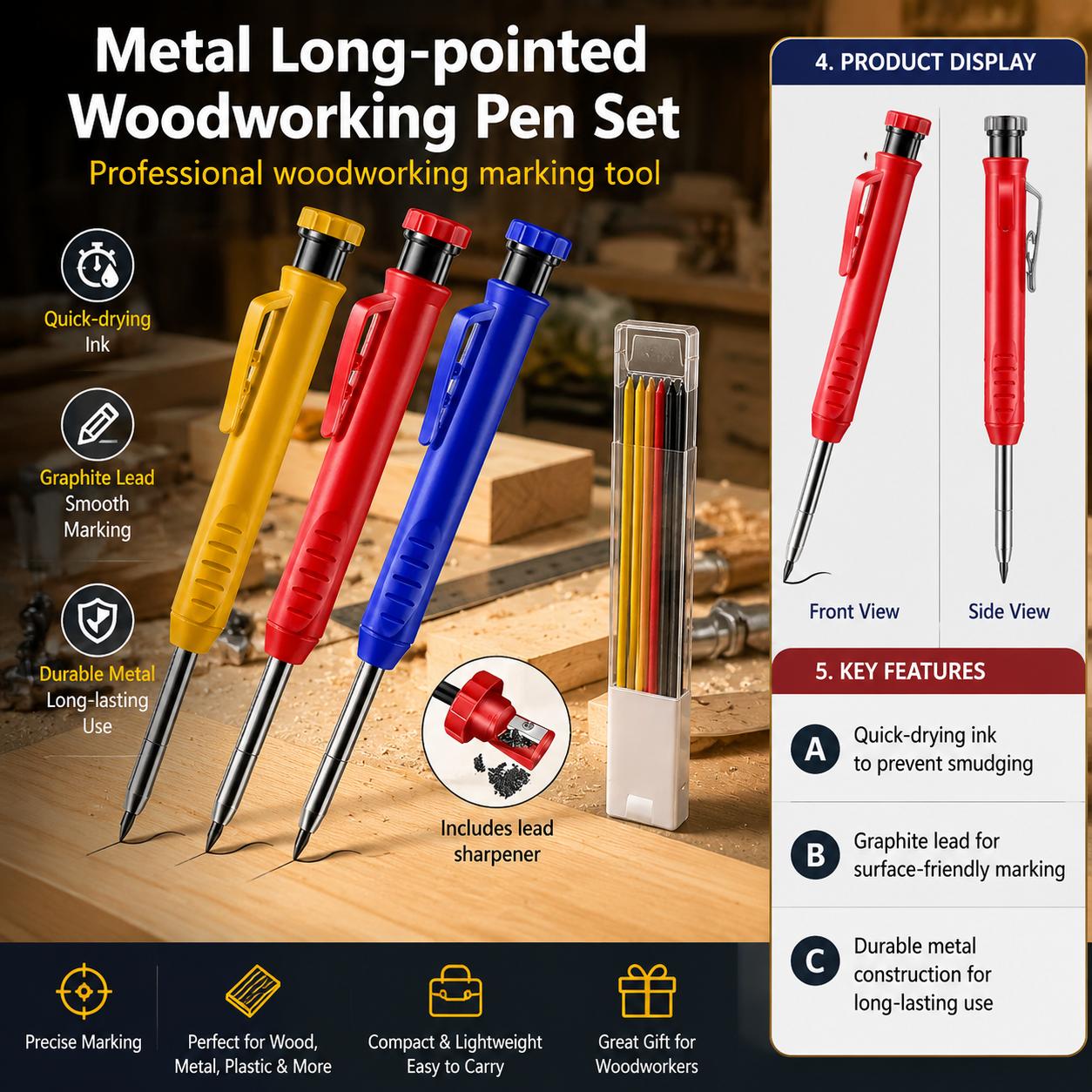 Kit de lápiz mecánico de punta - Workshop Marking Tools reseña y precio