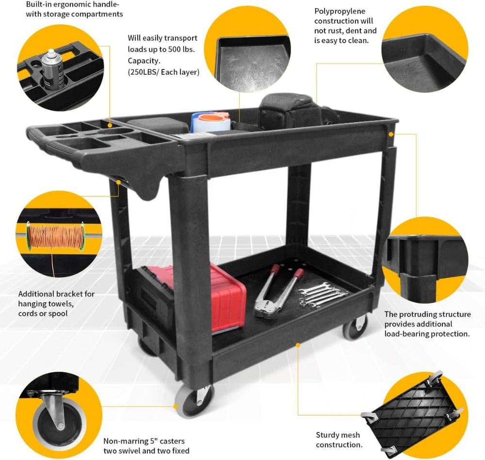 Carrito de Servicio Resistente - Workshop Tools Shelf reseña y precio
