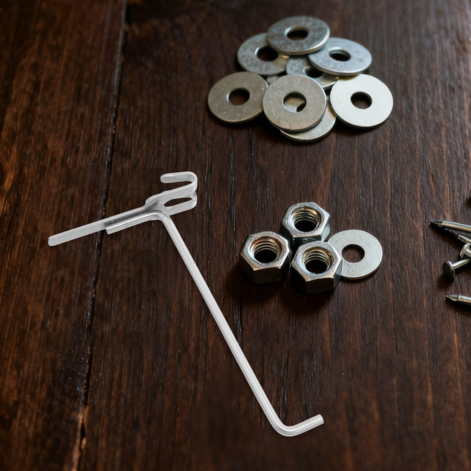 6 ganchos de acero inoxidable  - Workshop Tools Shelf reseña y precio